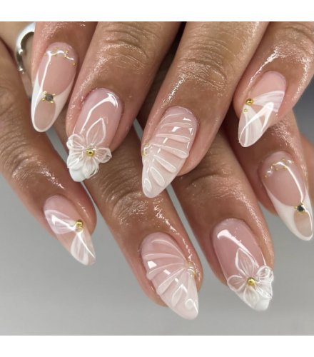 NA027 - Floral Manicure Glam Nails NA027 - Floral Manicure Glam Nails